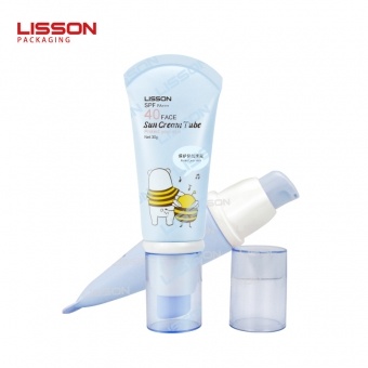Custom Airless Pump Plastic Cosmetic Tube Sun Cream Packaging